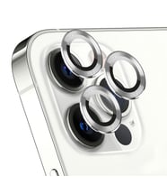 Microsonic Apple iPhone 15 Pro Tekli Kamera Lens Koruma Camı Siyah (Gümüş)