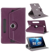 Lenovo TAB M10 TB-X605LC  10.1"  Uyumlu Üniversal Dönerli Standlı Tablet Kılıfı +Dokunmatik Kalem (Mürdüm)
