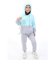 Toontoy Kız Çocuk Baskılı Eşofman Takım (Su Yeşili)