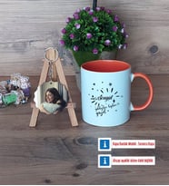 Doğum Günü Hediyesi Kupa Bardak Beyaz ve Fotoğraflı Ahşap Anahtarlık Hediye (Model 13)