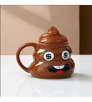 450ml Karikatür Gülümse Poop Kupa Çay Kahve Kupası Komik Mizah Hediye 3D Kupalar Handgrip Drinkware (12)