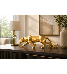 Doremcy Geometrik Panter Biblo Gold Modern Dekoratif Obje ve Hediyelik