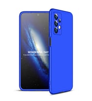 Samsung Galaxy A23 Kılıf 3 Parça Slim Sert Silikon Kapak AYS (Mavi)