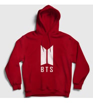 Presmono Unisex Gri Doors Bts Kapüşonlu Sweatshirt 22076tt (Kırmızı)