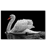 Cakapuzzle Göldeki Beyaz Kuğu  Puzzle Yapboz MDF (Ahşap) (1000 Parça)