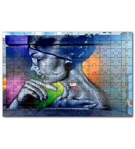 Cakapuzzle Duvar Boyama Genç Kadın Profil Puzzle Yapboz MDF (Ahşap) (255 Parça)