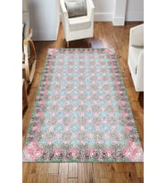 Dijital Kaymaz Taban Yıkanabilir Salon Halısı Mutfak Halısı Koridor Halısı Yolluk ND-HS-254 (Pembe)