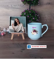 İsme Özel Doğum Günü Hediyesi Fotoğraflı Dekoratif Taş, Kupa Bardak Beyaz Hediye (Model 5)