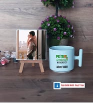 Petrol ve Doğalgaz Mühendisi Fotoğraflı Dekoratif Taş, Kupa Bardak Beyaz Hediye (Model 12)