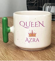 Kişiye Özel Queen Hediye T Kupa Bardak Sevgiliye Hediye (Yeşil)