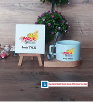 Müzik Öğretmeni Dekoratif Taş, Kupa Bardak Kırmızı Hediye Öğretmenler Günü Hediyesi (Model 7)
