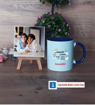 Anneler Günü Hediyesi Fotoğraflı Dekoratif Taş, Kupa Bardak Beyaz Hediye (Model 3)