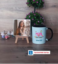 Müzik Öğretmeni Fotoğraflı Dekoratif Taş, Kupa Bardak Beyaz Hediye (Model 11)