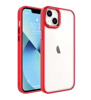 Apple iPhone 14 Plus Kılıf Zore Krom Kılıf (Kırmızı)