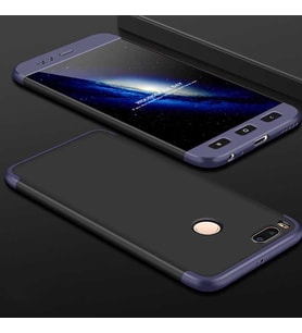 Xiaomi Mi 5x Kılıf Zore Ays Full Koruma Kılıf (Siyah-Mavi)