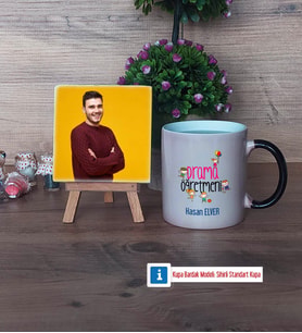 Drama Öğretmeni Fotoğraflı Dekoratif Taş, Kupa Bardak Beyaz Hediye (Model 9)