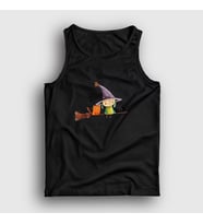 Presmono Unisex Beyaz Cat And Witch Kedi Atlet 287470tt (Siyah)