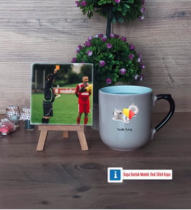 Hakem Fotoğraflı Dekoratif Taş, Kupa Bardak Beyaz Hediye (Model 10)