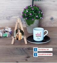 Din Kültürü Öğretmeni Türk Kahvesi Fincanı Ahşap Altlıklı ve Fotoğraflı Ahşap Anahtarlık Hediye (Model 7)