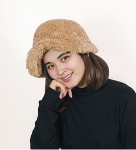 Peluş Bucket Şapka (Kahverengi Açık)