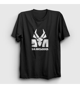 Presmono Unisex Beyaz Logo Die Antwoord T-Shirt 453841tt (Siyah)