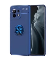 Xiaomi Mi 11 Kılıf Yüzüklü Magnetli Ravel Case (Mavi)