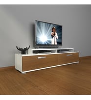 Decoraktiv Ekoflex 4 Slm Tv Ünitesi Tv Sehpası (Beyaz - Ceviz)