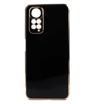Xiaomi Redmi Note 12 4G Kılıf Bark Kenarları Altın Renk Kılıf (Siyah)
