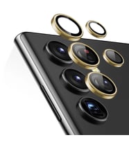 Microsonic Samsung Galaxy S24 Ultra Tekli Kamera Lens Koruma Camı Lila (Gold)