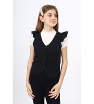 Toontoy Kız Çocuk Okul Yelek (Siyah)