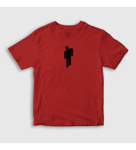 Presmono Unisex Çocuk Beyaz Blohsh Billie Eilish T-Shirt 153962tt (Kırmızı)