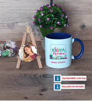 Kimya Öğretmeni Kupa Bardak Beyaz ve Fotoğraflı Ahşap Anahtarlık Hediye Öğretmenler Günü Hediyesi (Model 3)