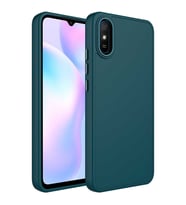 Xiaomi Redmi 9A Kılıf Luna Dışı Soft Yumuşak İçi Kadife Kılıf (Buz Mavisi)