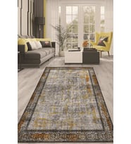 Dijital Kaymaz Taban Yıkanabilir Modern Renkli Salon Halısı Mutfak Halısı Yolluk ND-HT-963 (Gold)