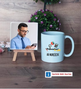 Muhasebeci Fotoğraflı Dekoratif Taş, Kupa Bardak Beyaz Hediye (Model 1)