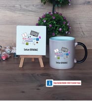 Web Tasarım Uzmanı Dekoratif Taş, Kupa Bardak Kırmızı Hediye (Model 8)