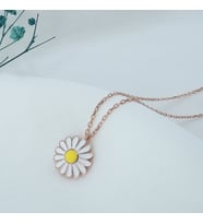 Mini Mineli Papatya Kolye (Rose - Gold)