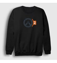 Presmono Unisex Beyaz Logo V2 Oyun Overwatch Sweatshirt 361308tt (Siyah)