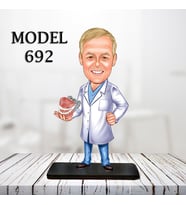 kişiye özel karikatür biblo erkek doktor biblosu (Sarı)