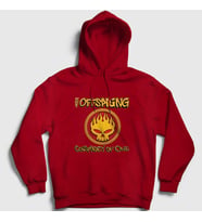 Presmono Unisex Gri Conspiracy The Offspring Kapüşonlu Sweatshirt 177313tt (Kırmızı)