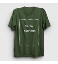Presmono Unisex Sarı Kendin Tasarla Kişiye Özel T-Shirt 519407tt (Haki)