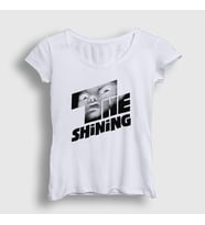 Presmono Kadın Sarı Logo Film The Shining T-Shirt 254359tt (Beyaz)