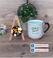 Çevre Mühendisi Kupa Bardak Beyaz ve Fotoğraflı Ahşap Anahtarlık Hediye (Model 10)