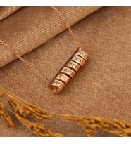 DKMN Gümüş 925 Ayar Kıvrımlı Ayet-el Kürsi Gümüş Kolye (Rose)