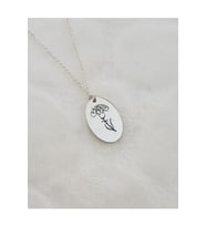 Doğum Çiçeği Kolye, Birth FLower Necklase (Ocak - January) (Gold)