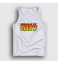 Presmono Unisex Sarı Logo Kiss Atlet 91189tt (Beyaz)