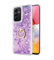 Microsonic Samsung Galaxy A14 Kılıf Glitter Liquid Holder Pembe (Mor)