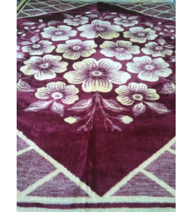 Başaran Çift Kişilik Peluş Uşak Battaniyesi 180x220cm (Bordo)