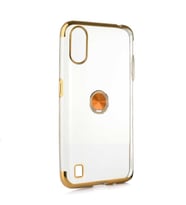 Galaxy A01 Kılıf Zore Gess Kenarları Renkli Yüzük Aparatlı Kılıf (Gold)