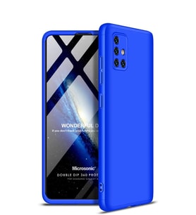 Microsonic Samsung Galaxy A51 Kılıf Double Dip 360 Protective (Mavi)